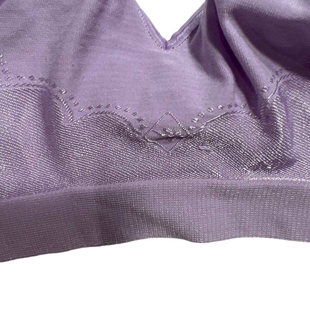 Barely There Wire Free Bralette Sports Bra Top Bundle Lavender Gray Size XL - Picture 3 of 9